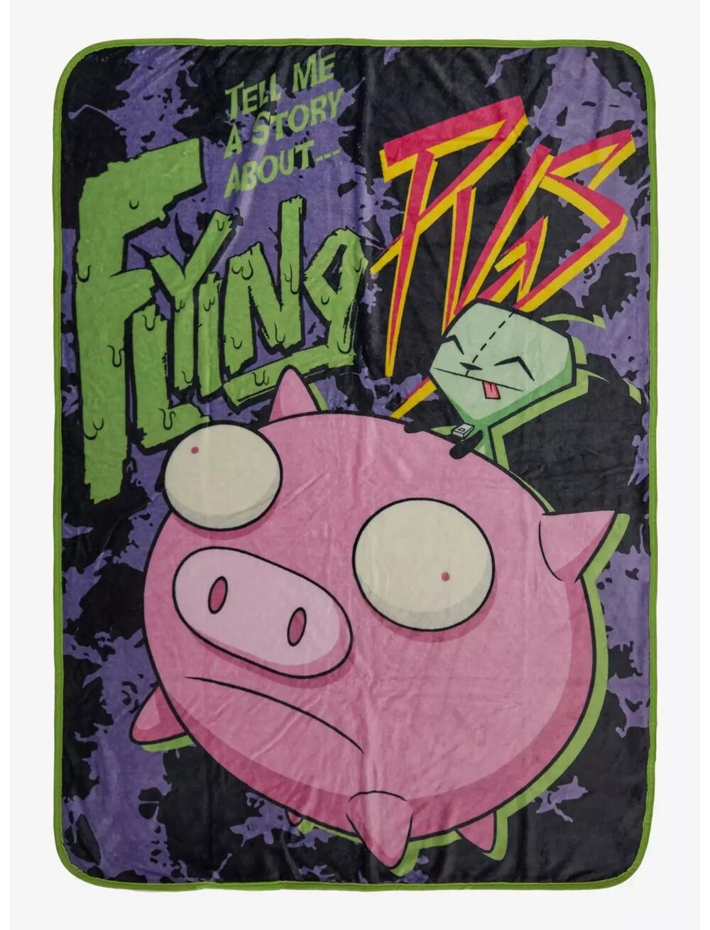 Invader Zim Flying Pigs Throw Blanket 45x60 NEW